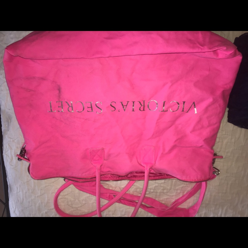 Pink Victoria’s Secret Duffle Bag.